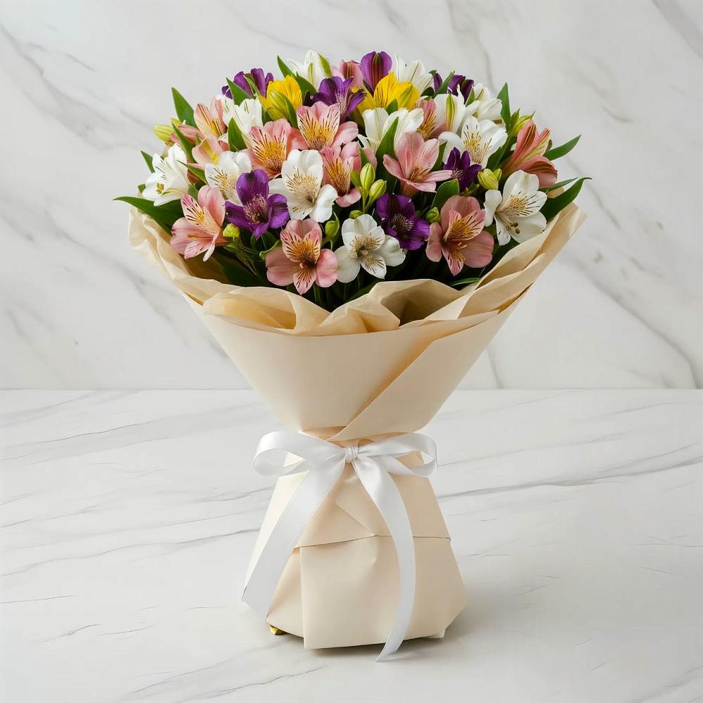 Букет цветов из: Альстромерии в Прикалаусском