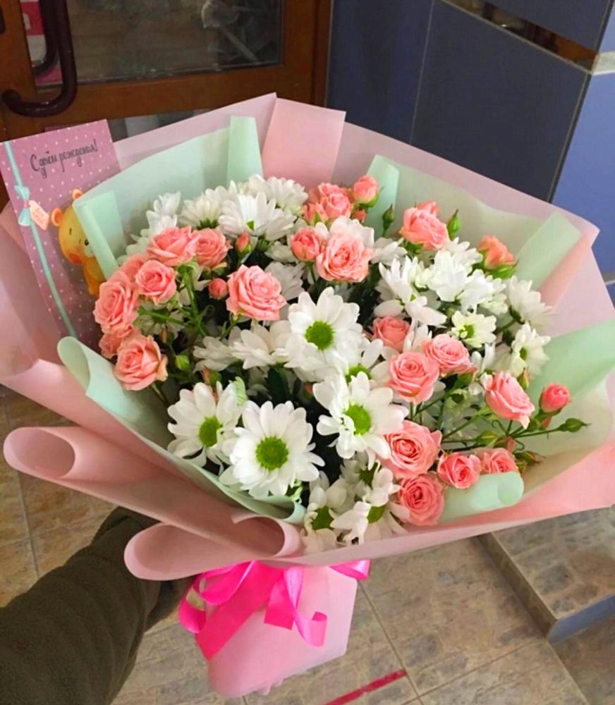 Букет цветов из: Розы и Хризантемы в Прикалаусском