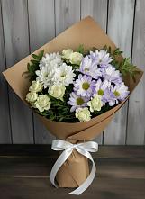 Букет цветов из:  Хризантемы и Розы #REPLACE_PRED# Прикалаусском