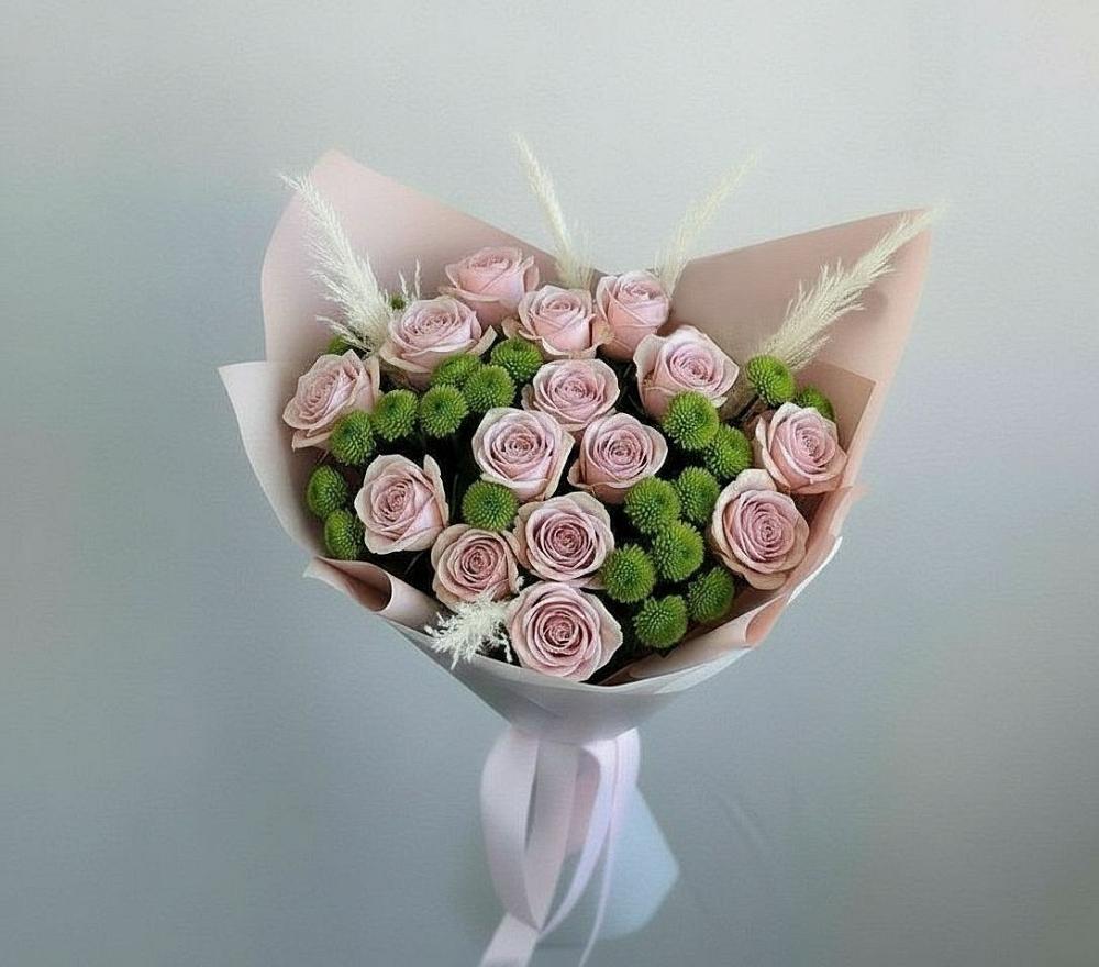 Букет цветов из: Розы и Хризантемы в Прикалаусском