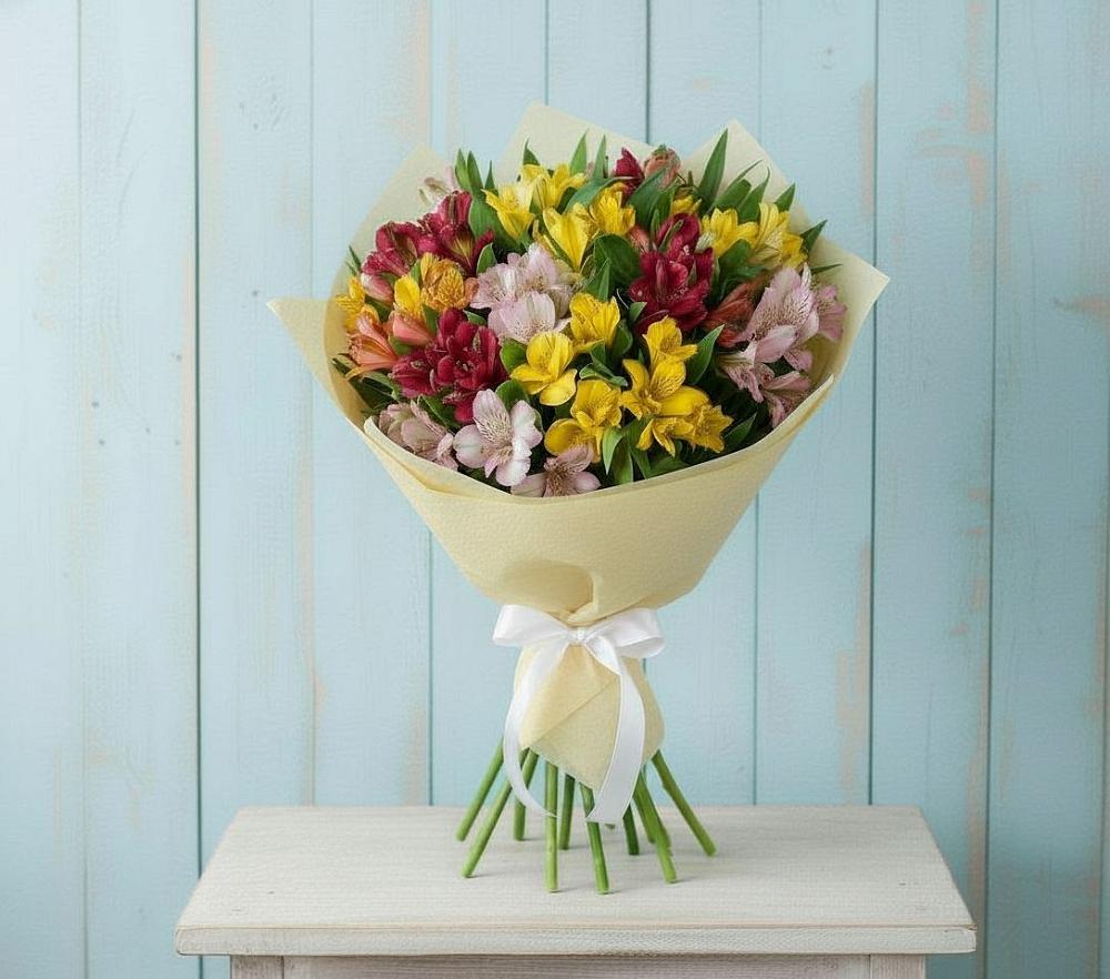 Букет цветов из: Альстромерии в Прикалаусском