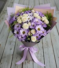 Букет цветов из:  Хризантемы и Розы в Прикалаусском